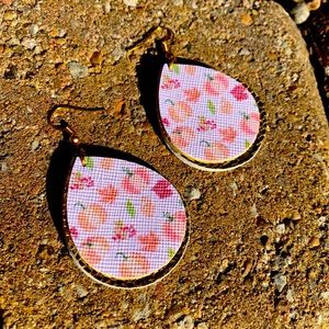 Faux leather earrings